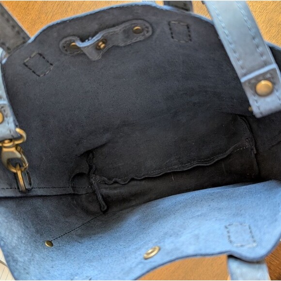 Portland Leather Goods Cross Body Tote Blue - Picture 7 of 10